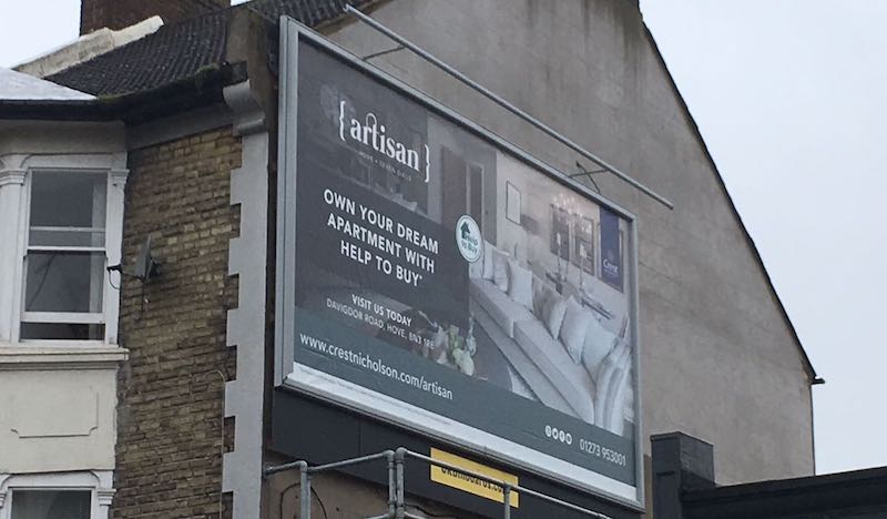 hove crest homes billboard campaign