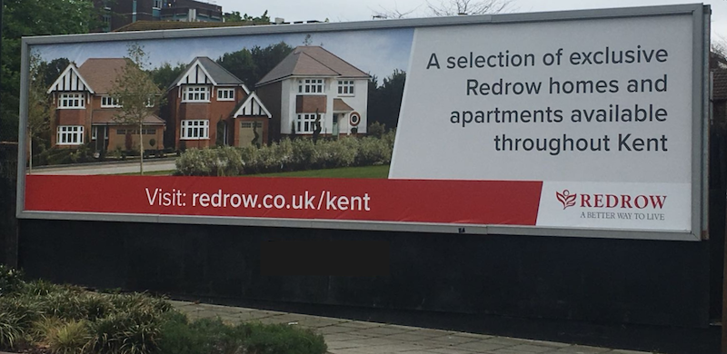Busy Road Advertising Billboard for RedRow Housing Development