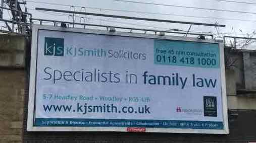 billboard advertising on busy road in reading
