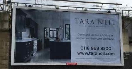 tara neil billboard advert in reading